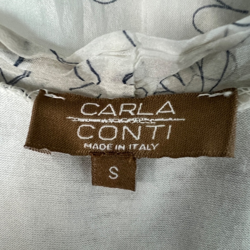 Carla Conti Silk Floral Top Womens Small Party Cocktail Formal Elegant Feminine - Picture 2 of 8